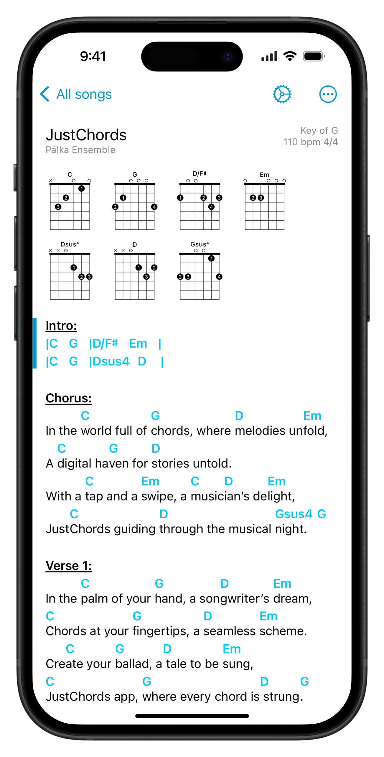 JustChords on iPhone